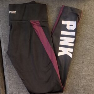 PINK Victoria's Secret Black Cozy Leggings